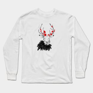 Poppies stag Long Sleeve T-Shirt